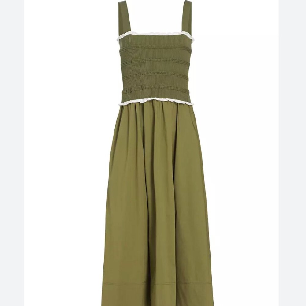 Tanya Taylor  Francesca Mixed Media Midi-Dress
